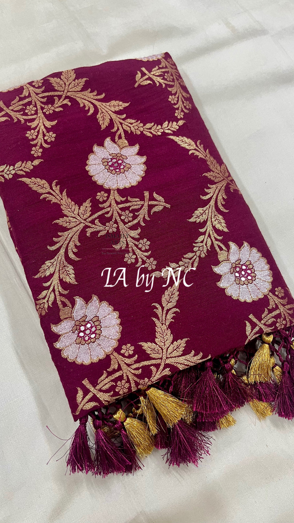 Sangria Banarasi Pure Munga Silk Sona Rupa Handwork Dupatta