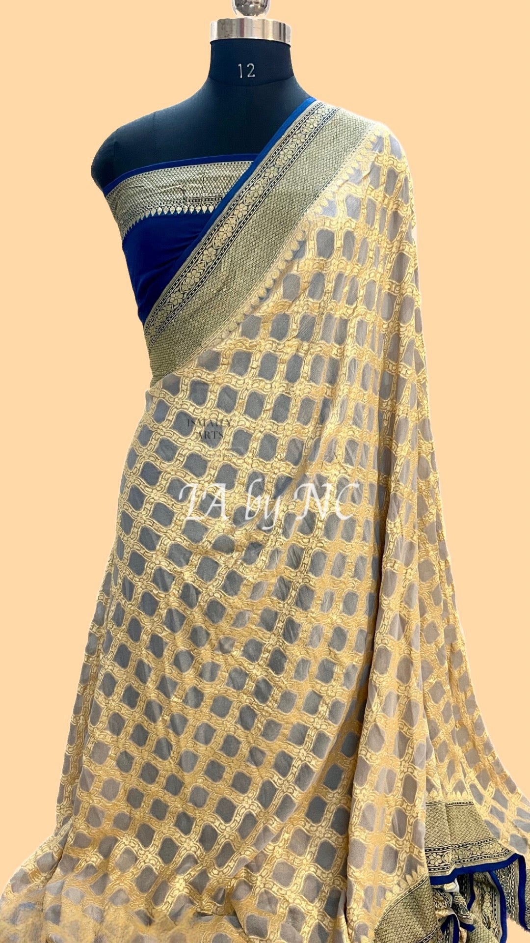 Rhino Banarasi Pure Khaddi Georgette Saree