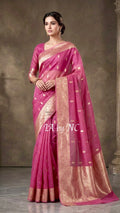 Thulian Banarasi Pure Kora Organza Kadwa Saree