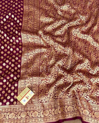 Barn Banarasi Pure Khaddi Georgette Saree