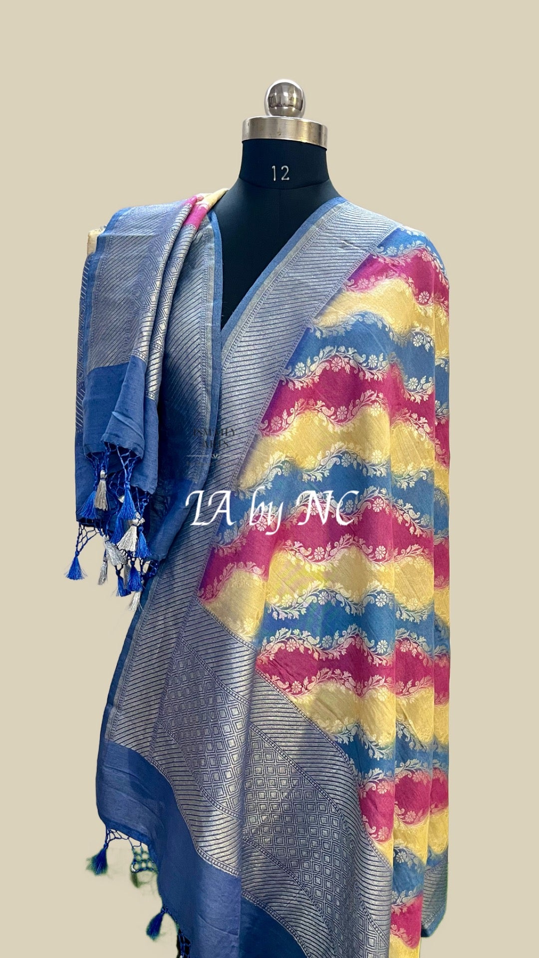 Prussian Banarasi Pure Munga Silk Dupatta