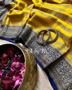 Bumblebee Banarasi Pure Khaddi Georgette Saree