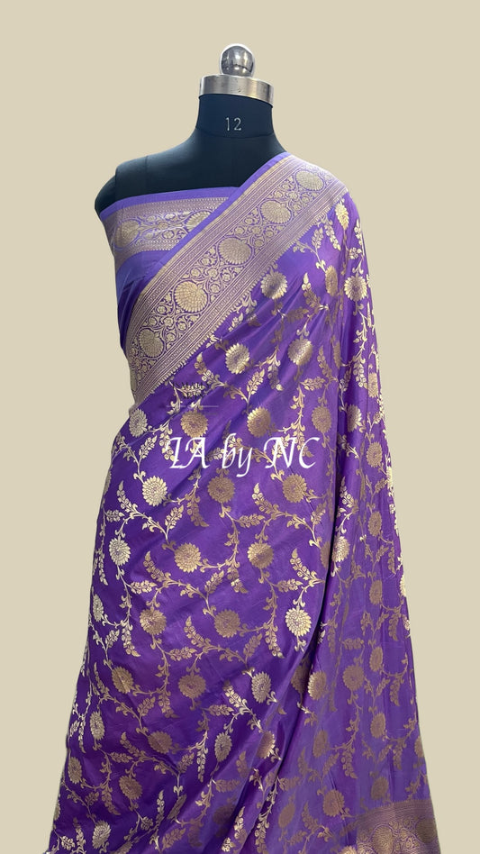 Amethyst Banarasi Pure Katan Silk Pattu Saree