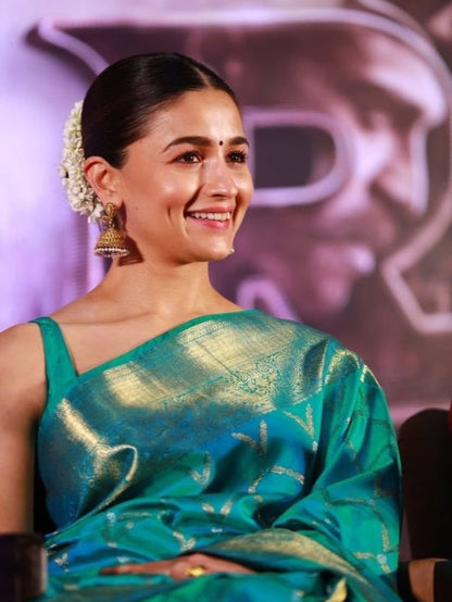 Alia Bhatt Inspired Banarasi Blend Katan Silk Saree