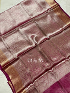 Mulberry Banarasi Pure Tissue Silk Brocade Saree