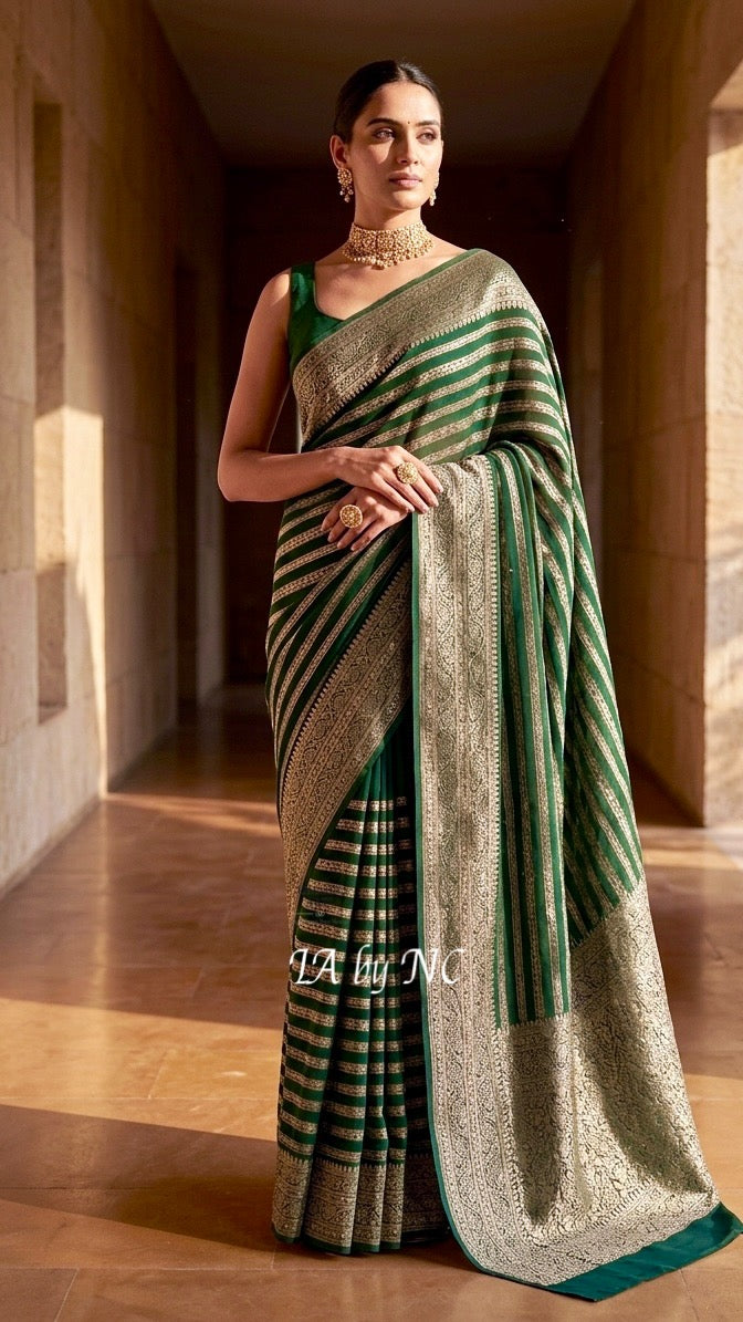 Sacramento Banarasi Pure Khaddi Georgette Saree