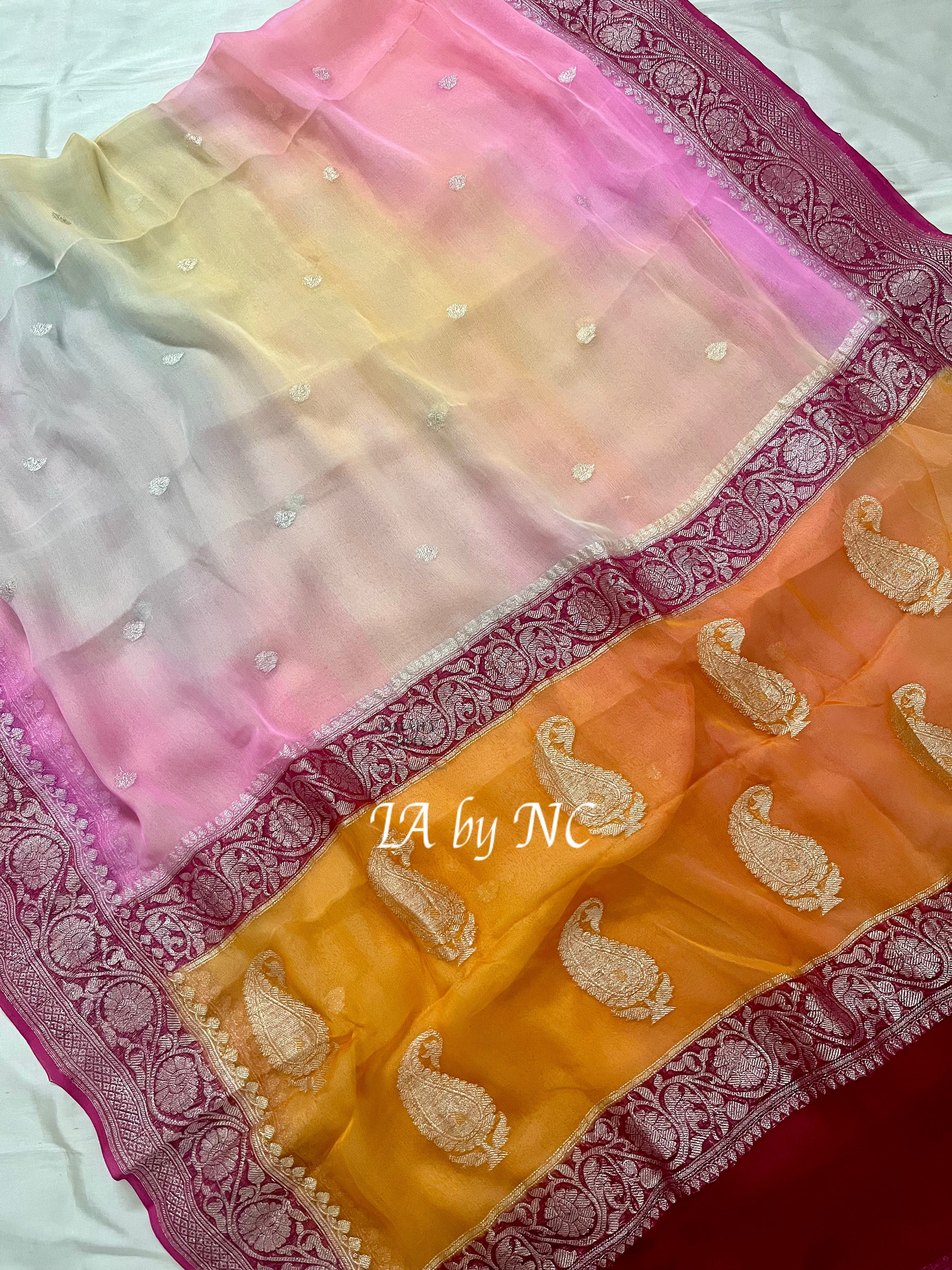 Banarasi Pure Khaddi Georgette Kadwa Saree