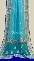 Baby Banarasi Pure Khaddi Georgette Kadwa Saree
