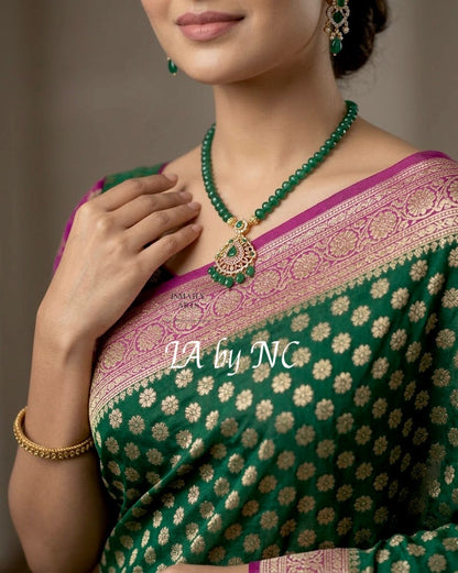 Sacramento Banarasi Pure Khaddi Georgette Saree