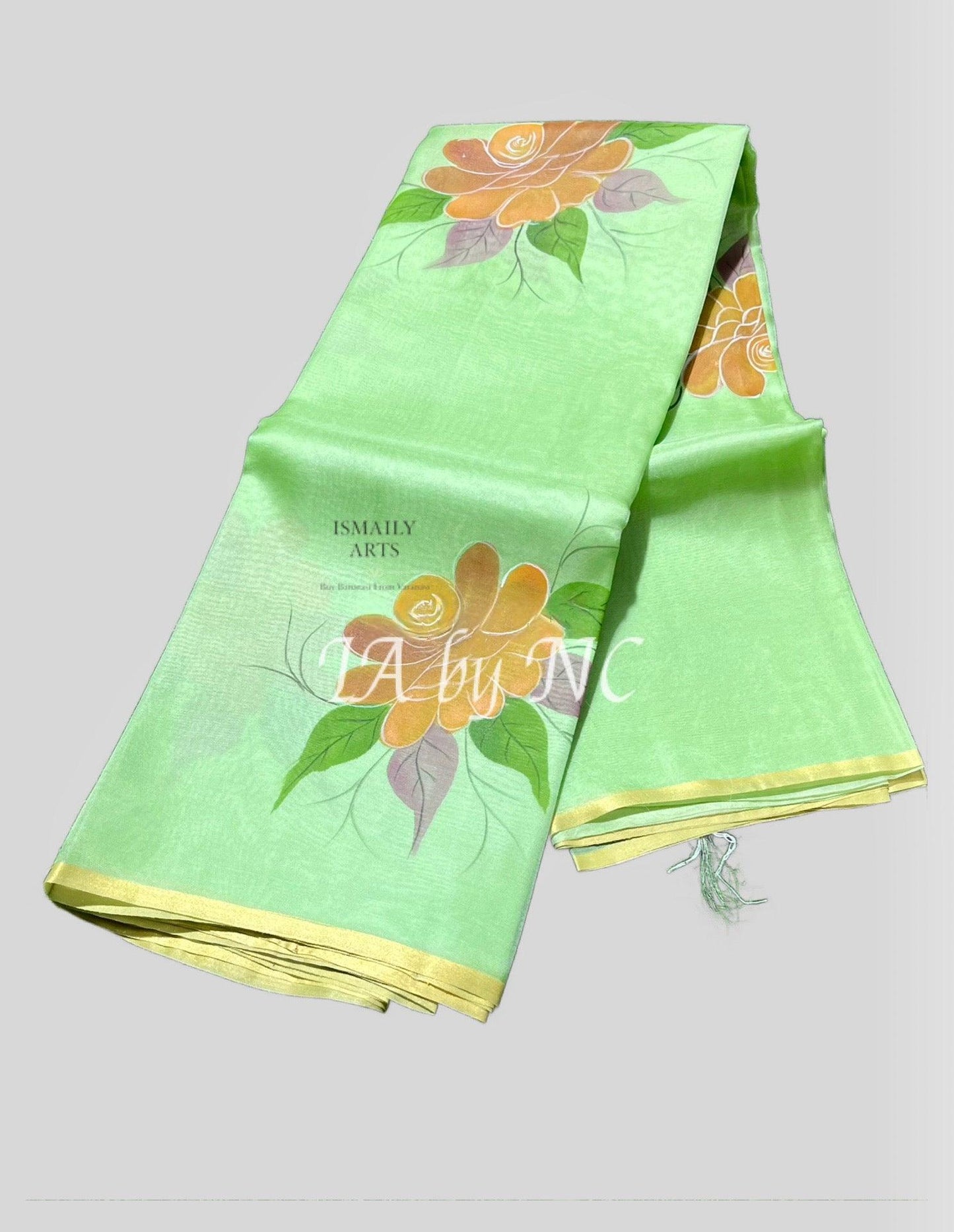 Pastel Banarasi Pure Kora Organza Saree