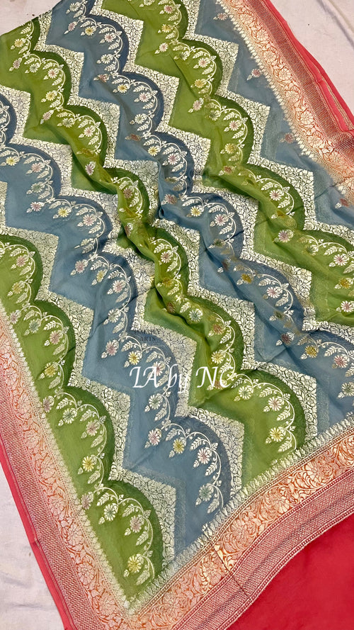 Banarasi Pure Khaddi Georgette Dupatta