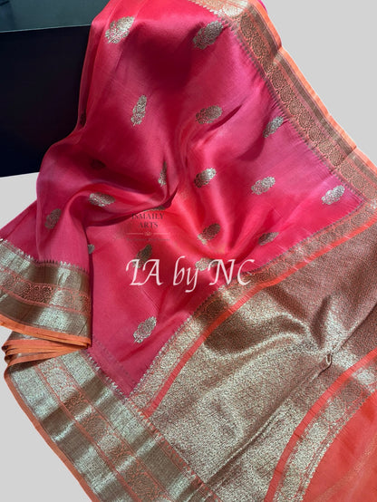 Imperial Banarasi Pure Kora Silk Kadwa Saree