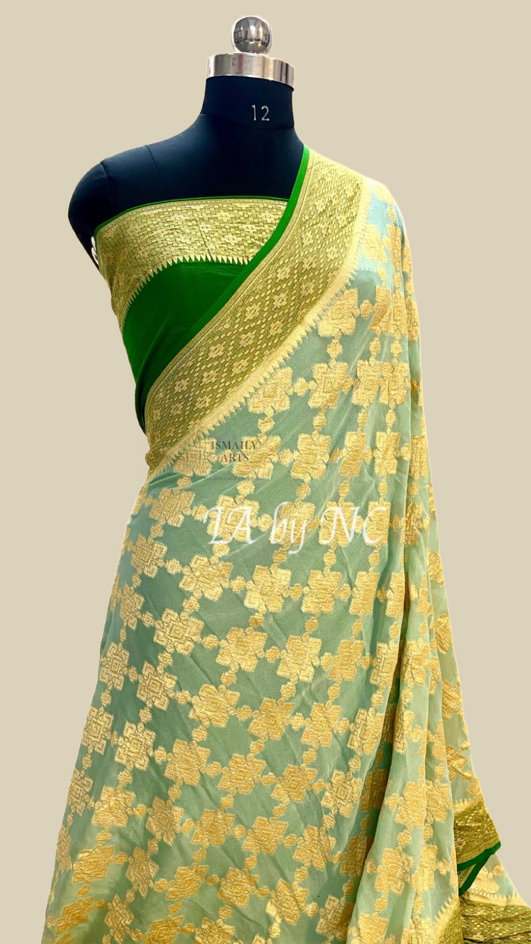 Tea Banarasi Pure Khaddi Georgette Saree