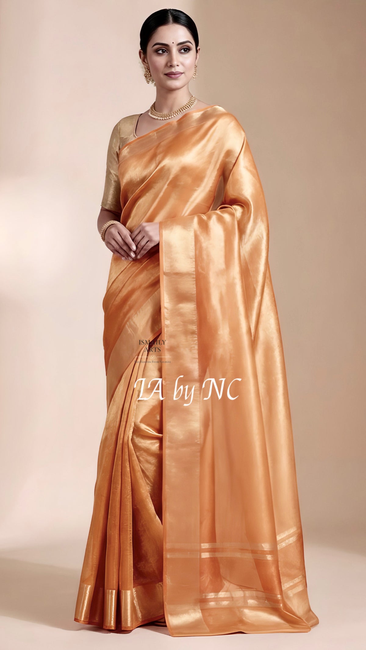 Rusty Banarasi Pure Tissue Silk Saree