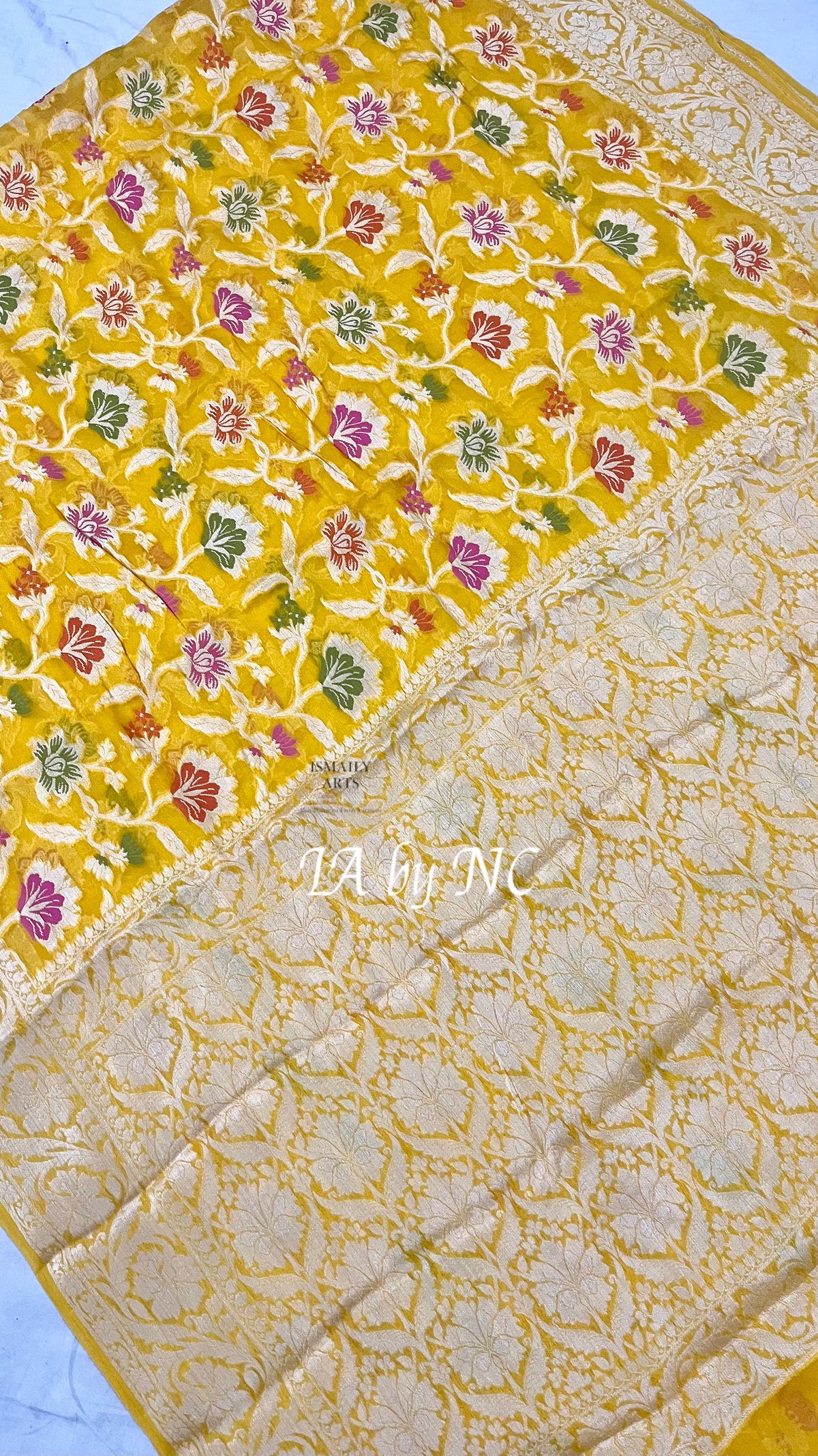 Tuscany Banarasi Pure Chiffon Georgette Saree