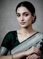 Black Banarasi Pure Khaddi Georgette Saree
