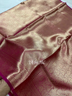 Mulberry Banarasi Pure Tissue Silk Brocade Saree