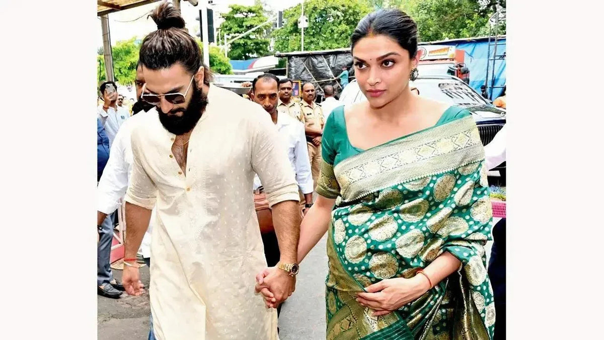 Deepika Padukone’s Green Banarasi Pure Katan Silk Saree