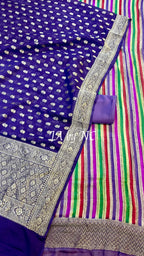 Grape Banarasi Pure Khaddi Georgette Dress materials
