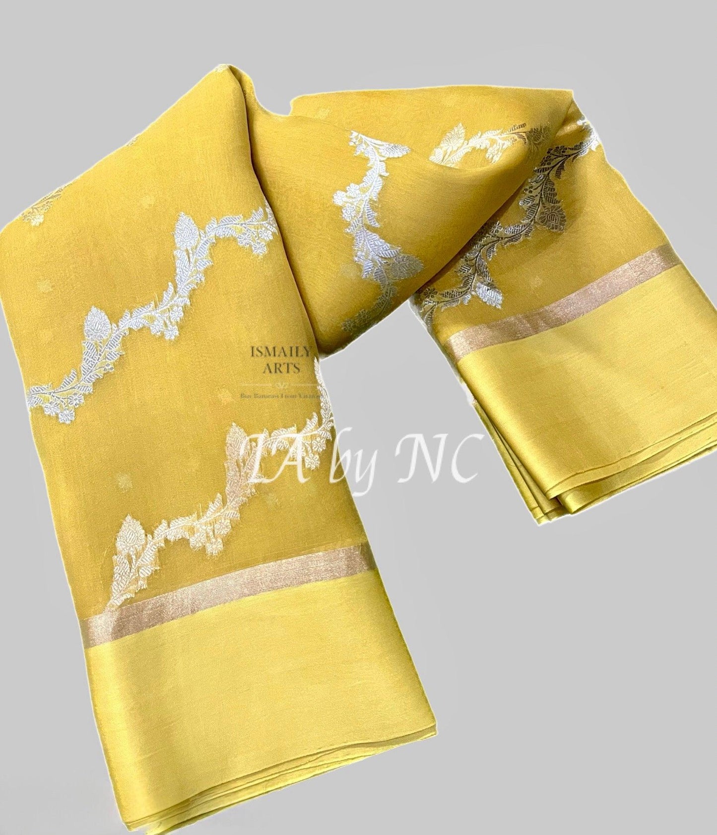 Trombone Banarasi Pure Kora Organza Kadwa Saree