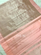 Flamingo Banarasi Pure Tissue Silk Saree - Satin Border