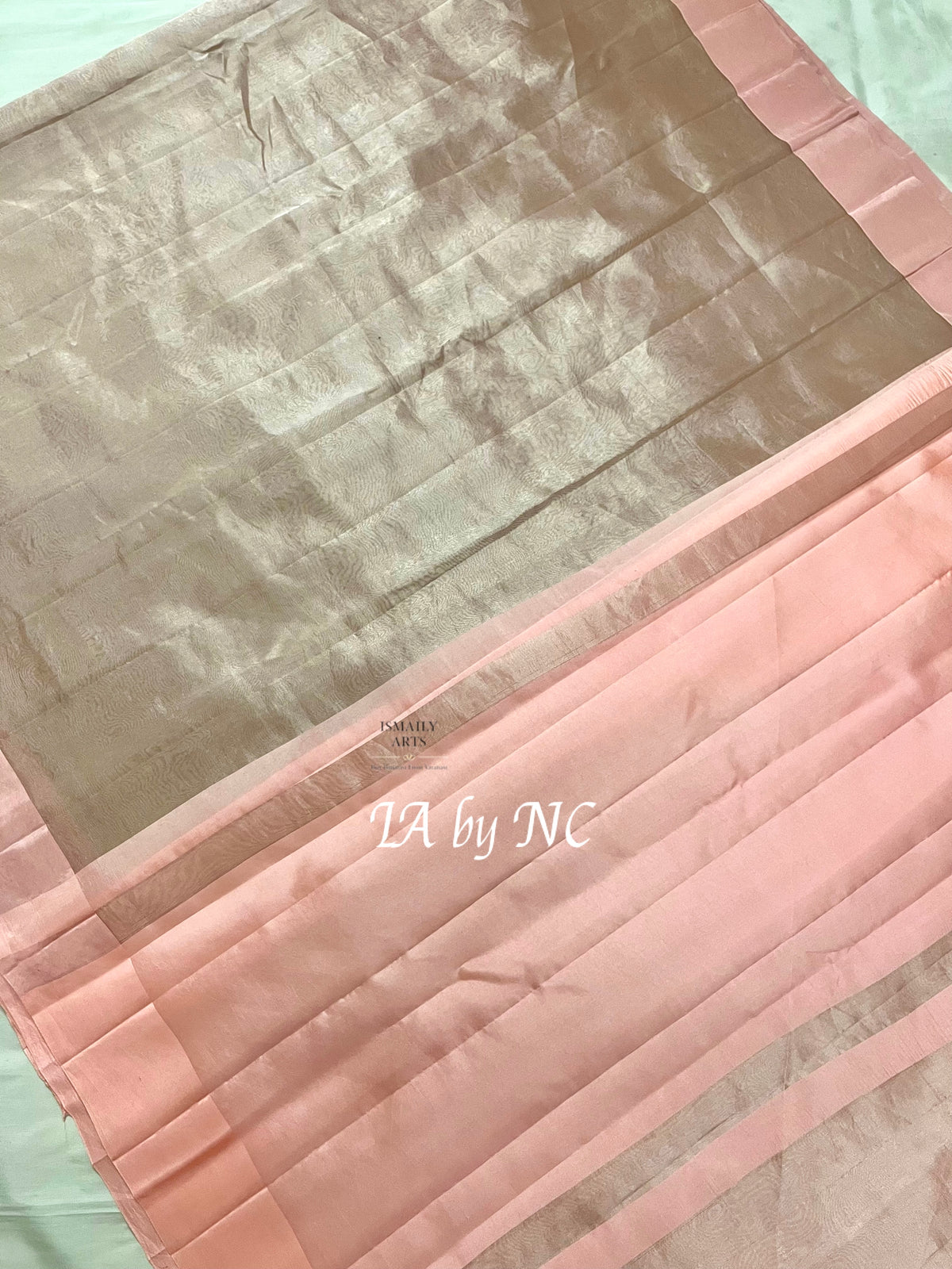 Flamingo Banarasi Pure Tissue Silk Saree - Satin Border