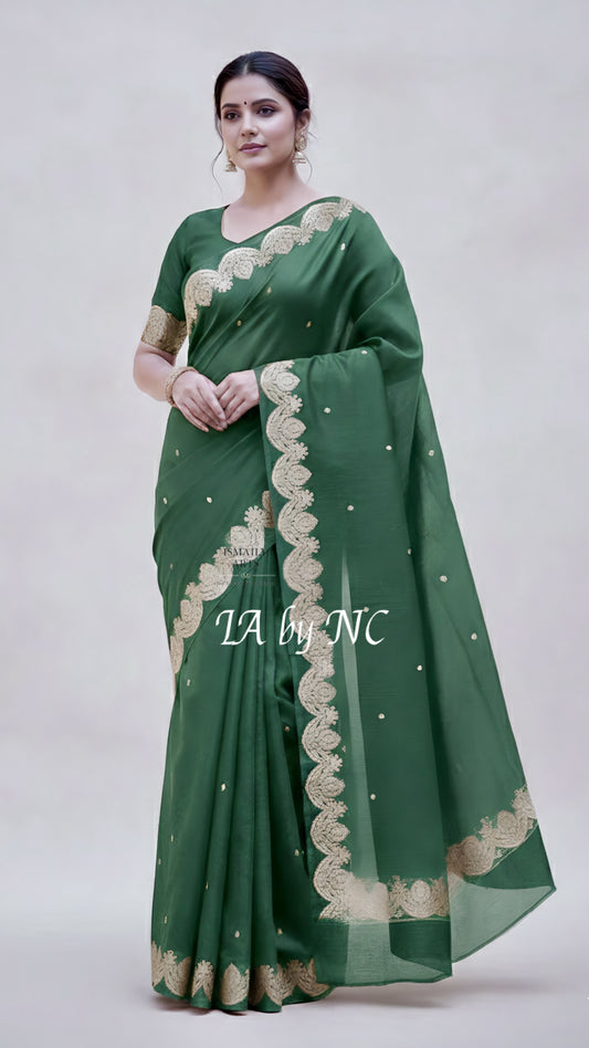 Sacramento Banarasi Pure Kora Organza Kadwa Saree
