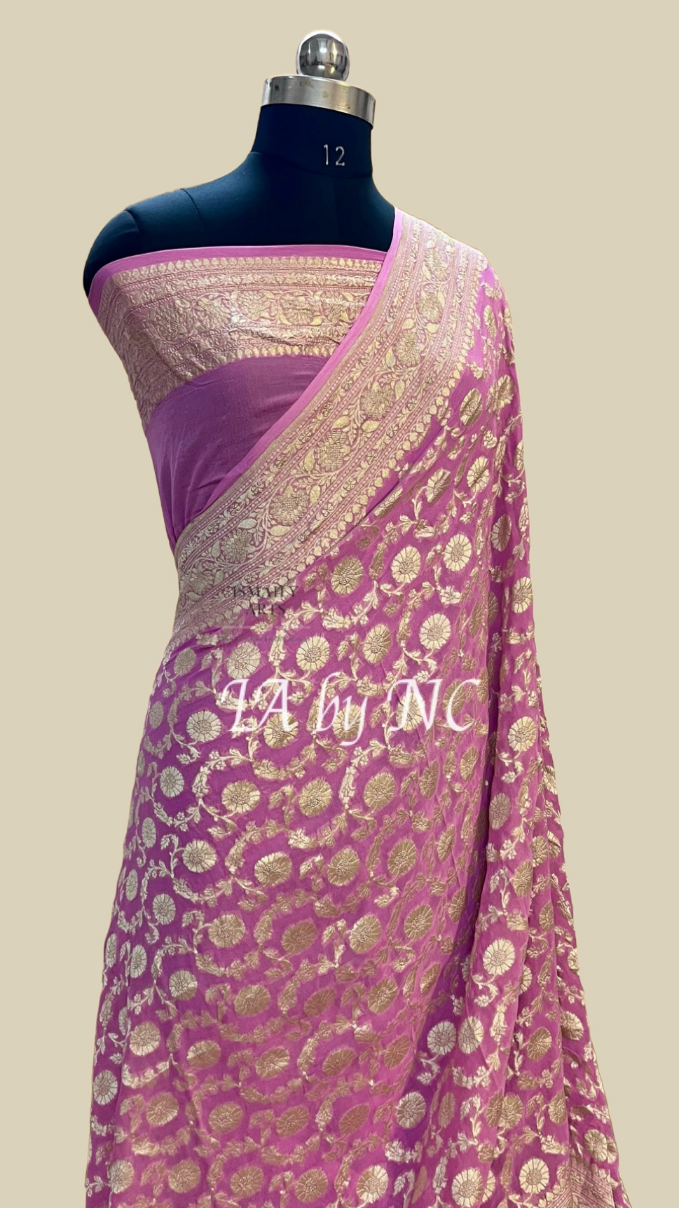 Mulberry Banarasi Pure Khaddi Georgette Saree