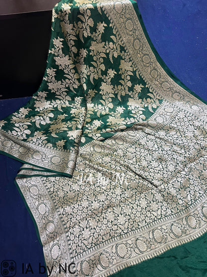 Sacramento Banarasi Pure Chiffon Georgette Saree