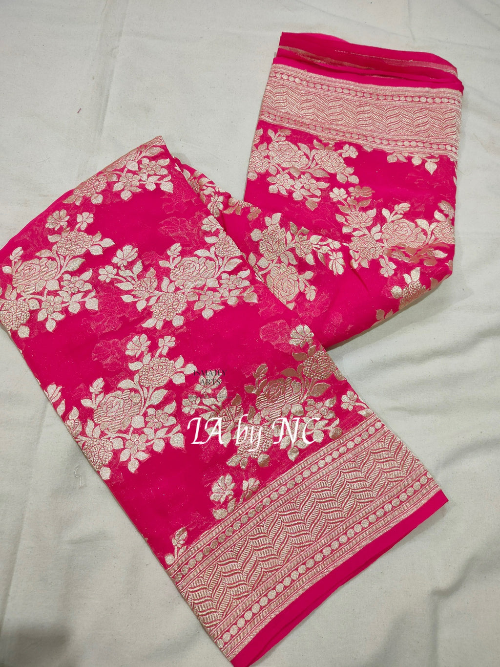 Ruby Banarasi Pure Khaddi Georgette Dupattau