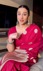 Vidya Balan’s inspired Ruby Banarasi Pure Munga Silk Saree