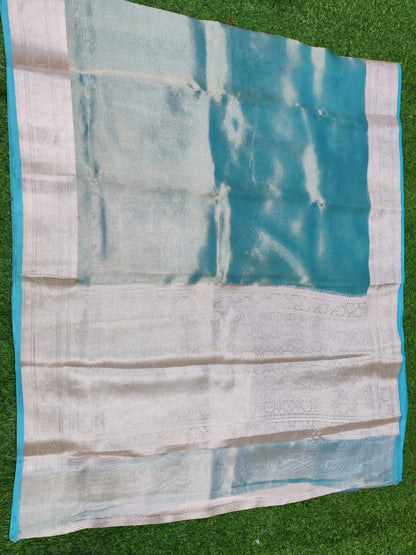 Sky Banarasi Pure Tissue Silk Saree