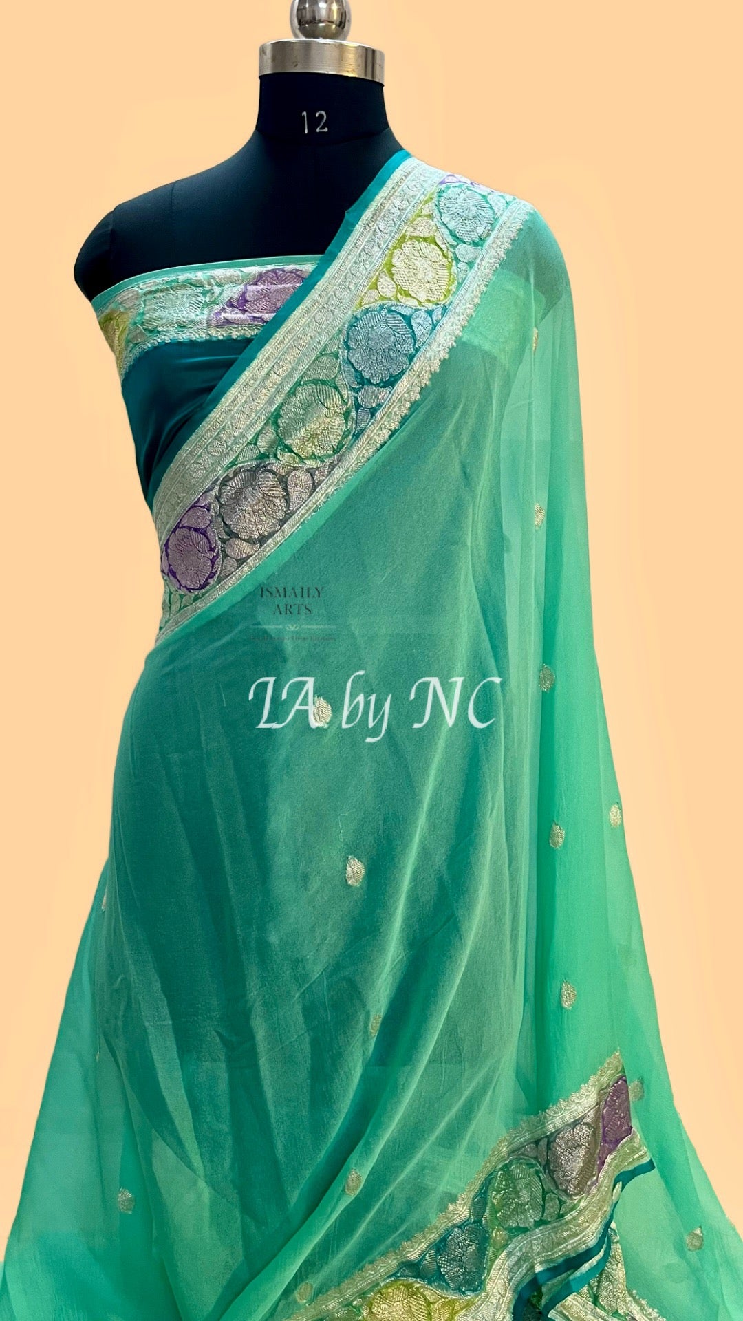 Jungle Banarasi Pure Khaddi Georgette Kadwa Saree