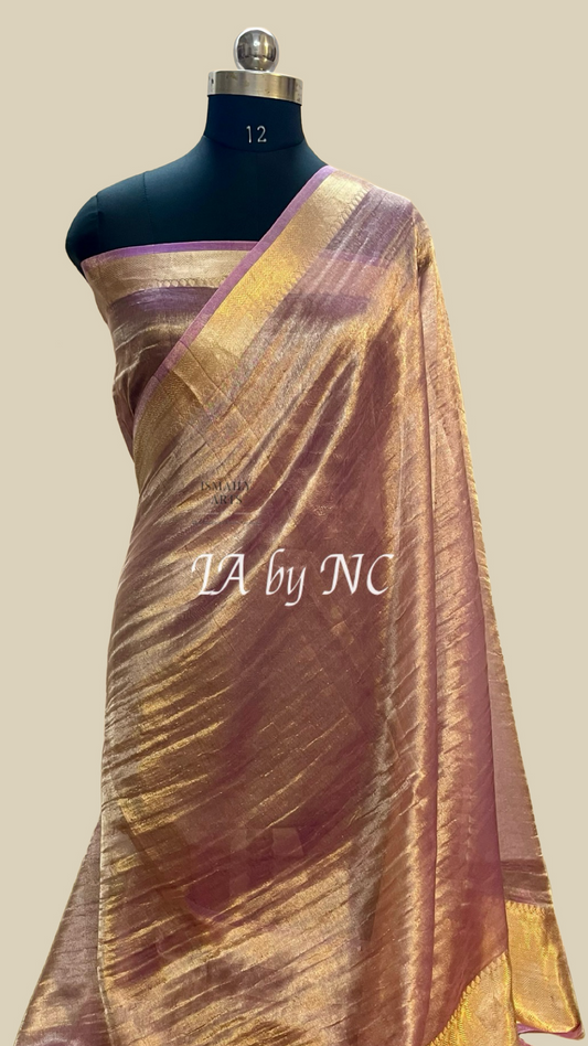 Plum Banarasi Pure Tissue Silk Saree