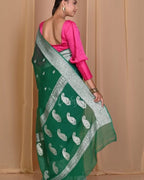 Sacramento Banarasi Pure Khaddi Georgette Kadwa Saree