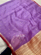 Amethyst Banarasi Pure Kora Silk Kadwa Saree