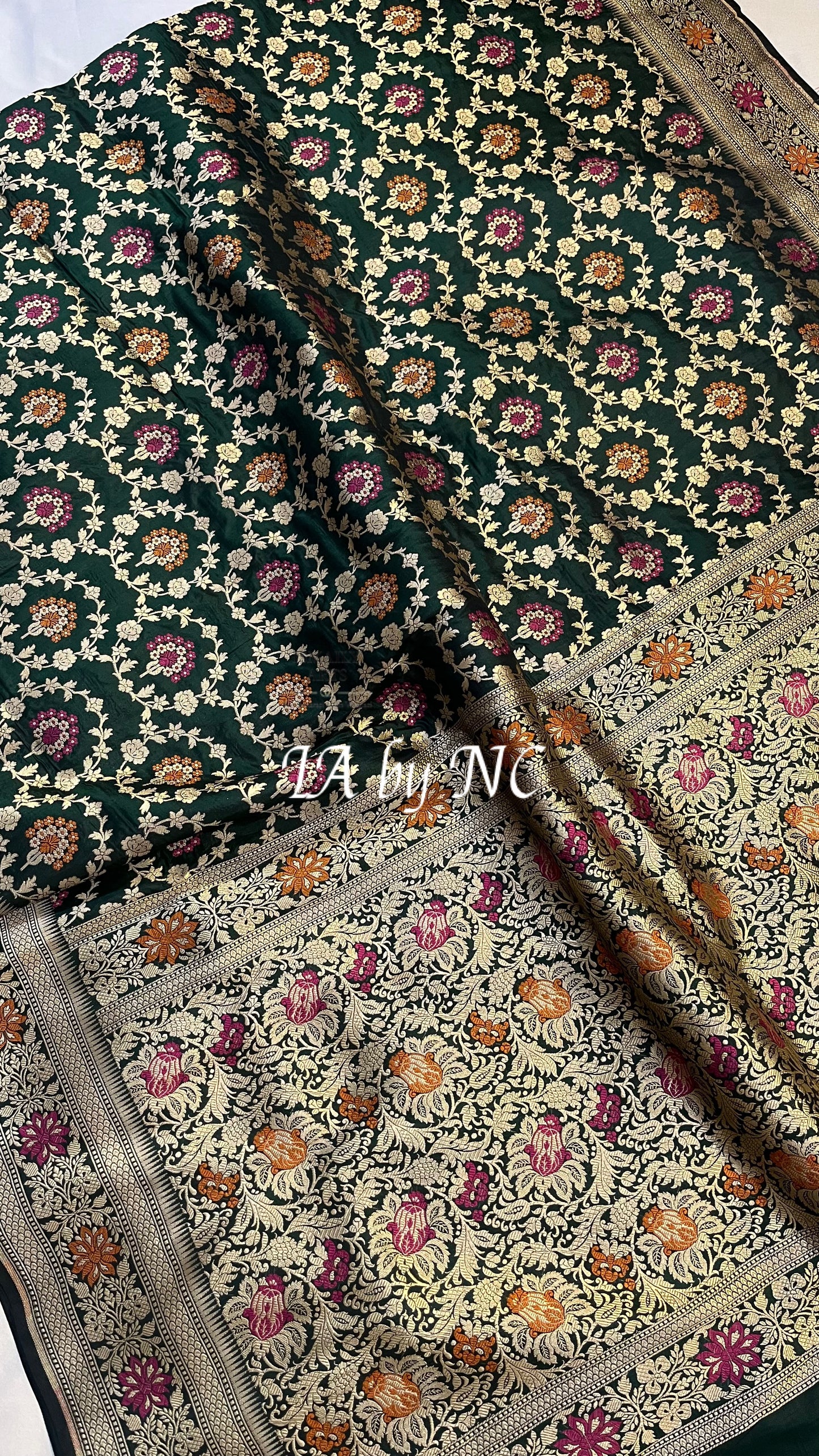 Sacramento Banarasi Pure Katan Silk Pattu Meenakari Saree