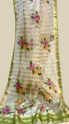 Offwhite Banarasi Pure Tissue Silk Saree