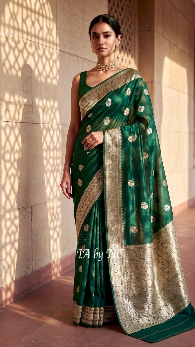 Sacramento Banarasi Pure Kora Silk Kadwa Saree