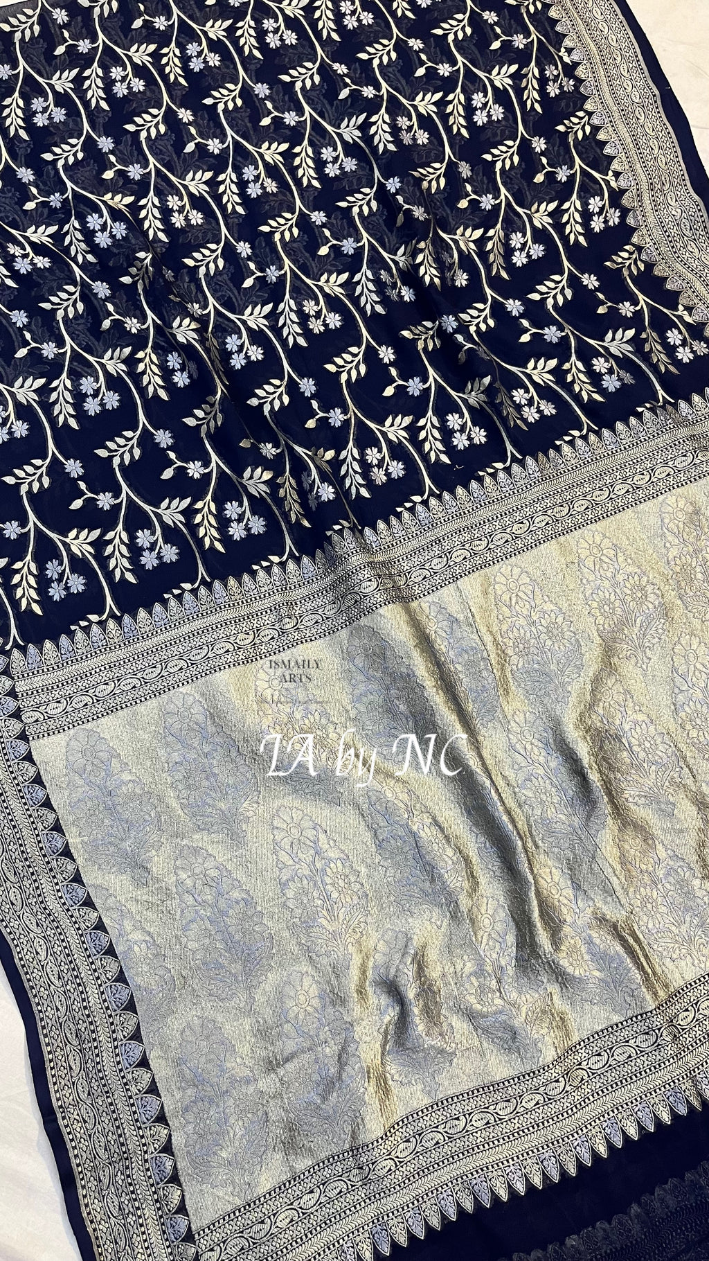 Space Banarasi Pure Khaddi Georgette Saree