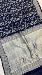Space Banarasi Pure Khaddi Georgette Saree