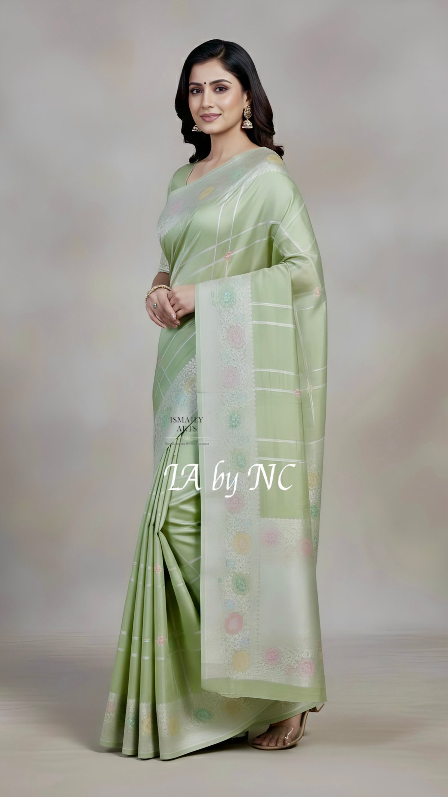 Tea Banarasi Pure Khaddi Tussar Georgette Paithani Saree