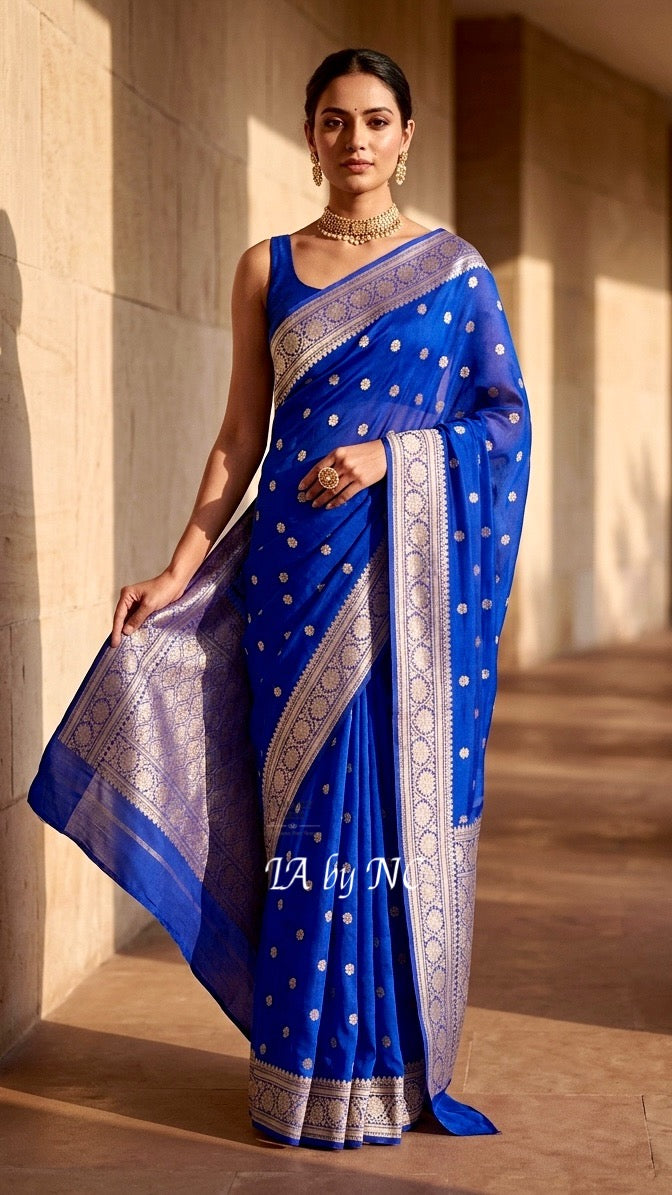 Royal Banarasi Pure Kora Silk Kadwa Saree