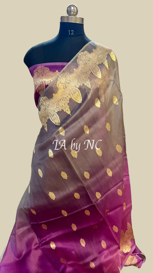 Banarasi Pure Kora Silk Kadwa Saree