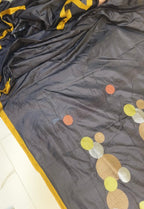 Black Banarasi Pure Katan Silk Designer Saree
