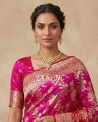 Rani Banarasi Pure Chiffon Georgette Saree