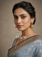 Airforce Banarasi Pure Khaddi Georgette Saree