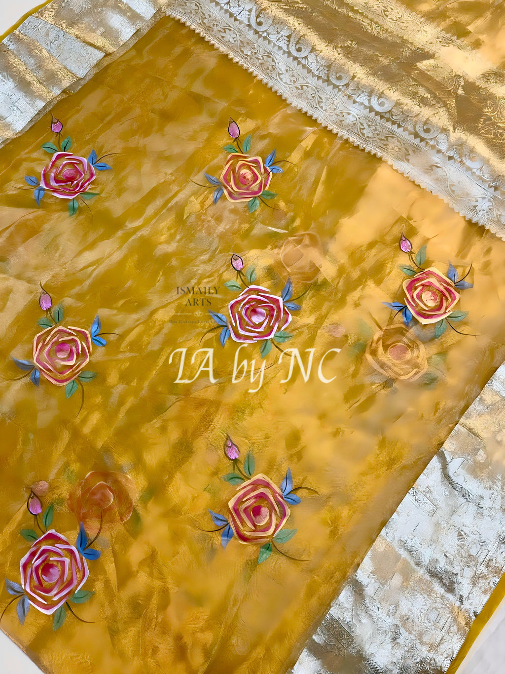 Goldenrod Banarasi Pure Tissue Silk Saree