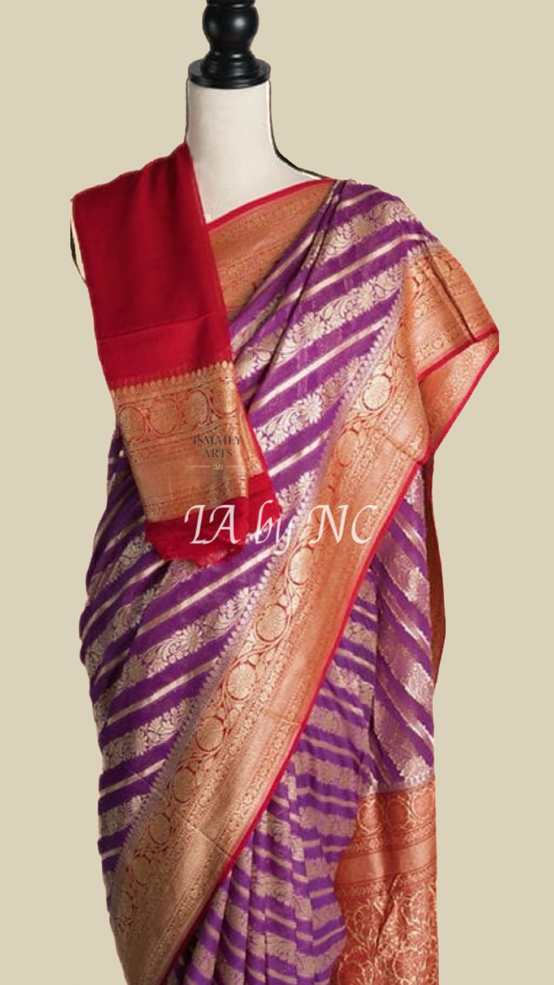 Amethyst Banarasi Pure Khaddi Georgette Saree