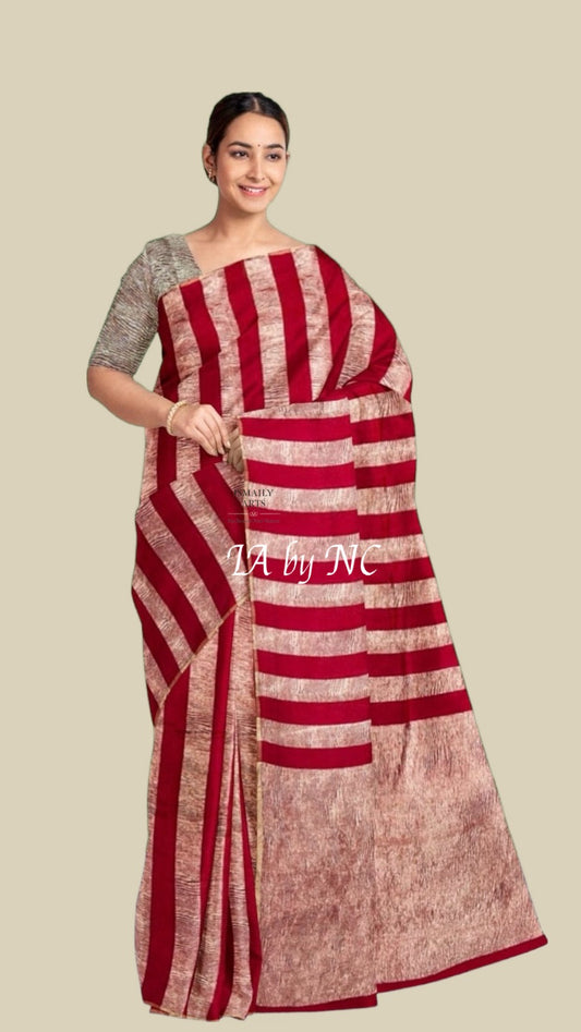 Crimson Banarasi Pure Munga Silk Saree